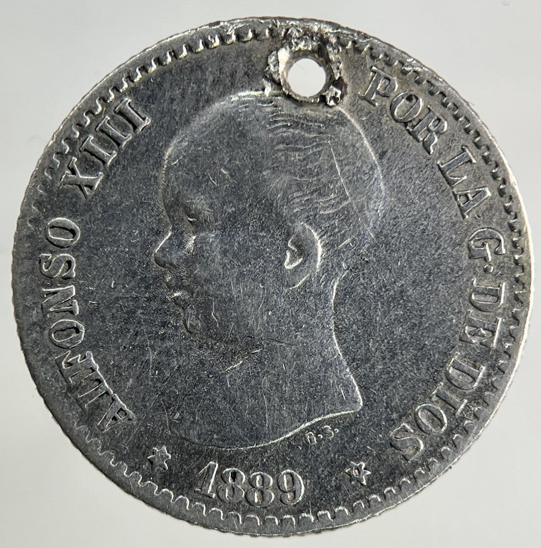 1889 Spain 50 Centavos Silver Coin | Collectable Grade
