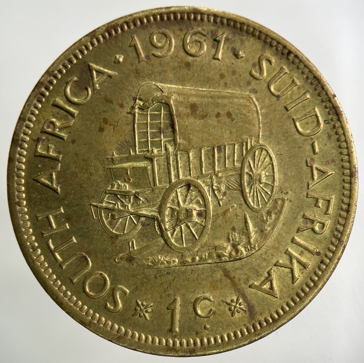 1961 South Africa 1 Cent Coin | Fine Collectable Grade