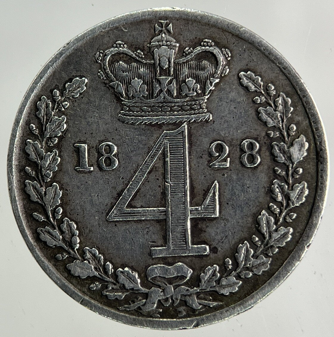 1828 George IV Maundy Four - Pence Silver Coin | Very High Grade