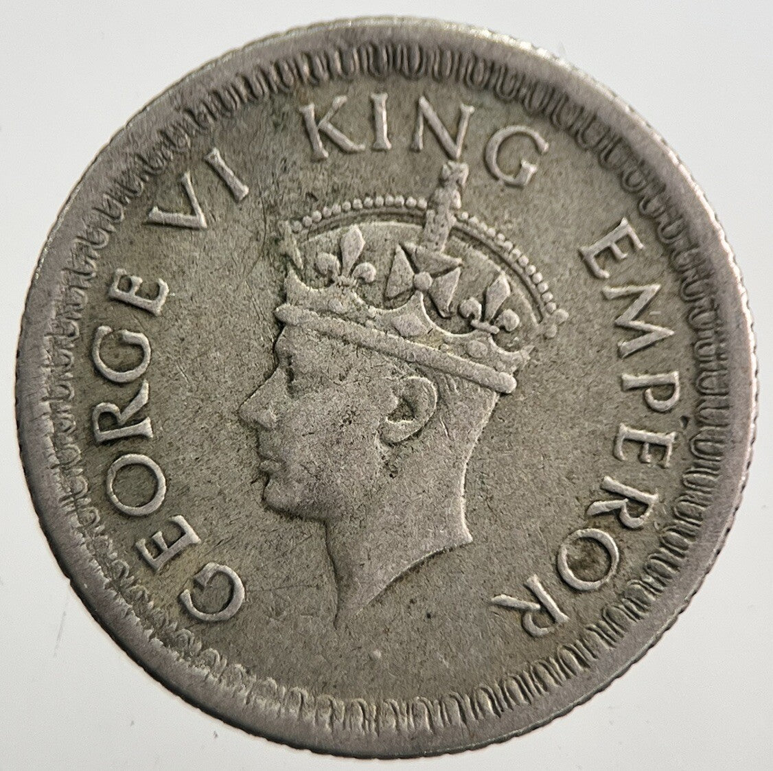 1942 India 1/4 Quarter Rupee Silver Coin | Very High Grade | a7667