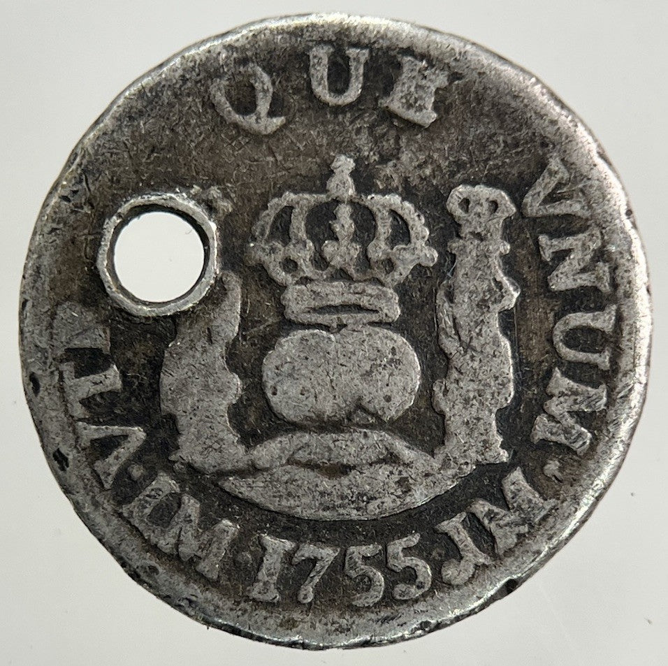 1755 Spain Mexico 1/2 Half Real Silver Coin | Collectable Grade