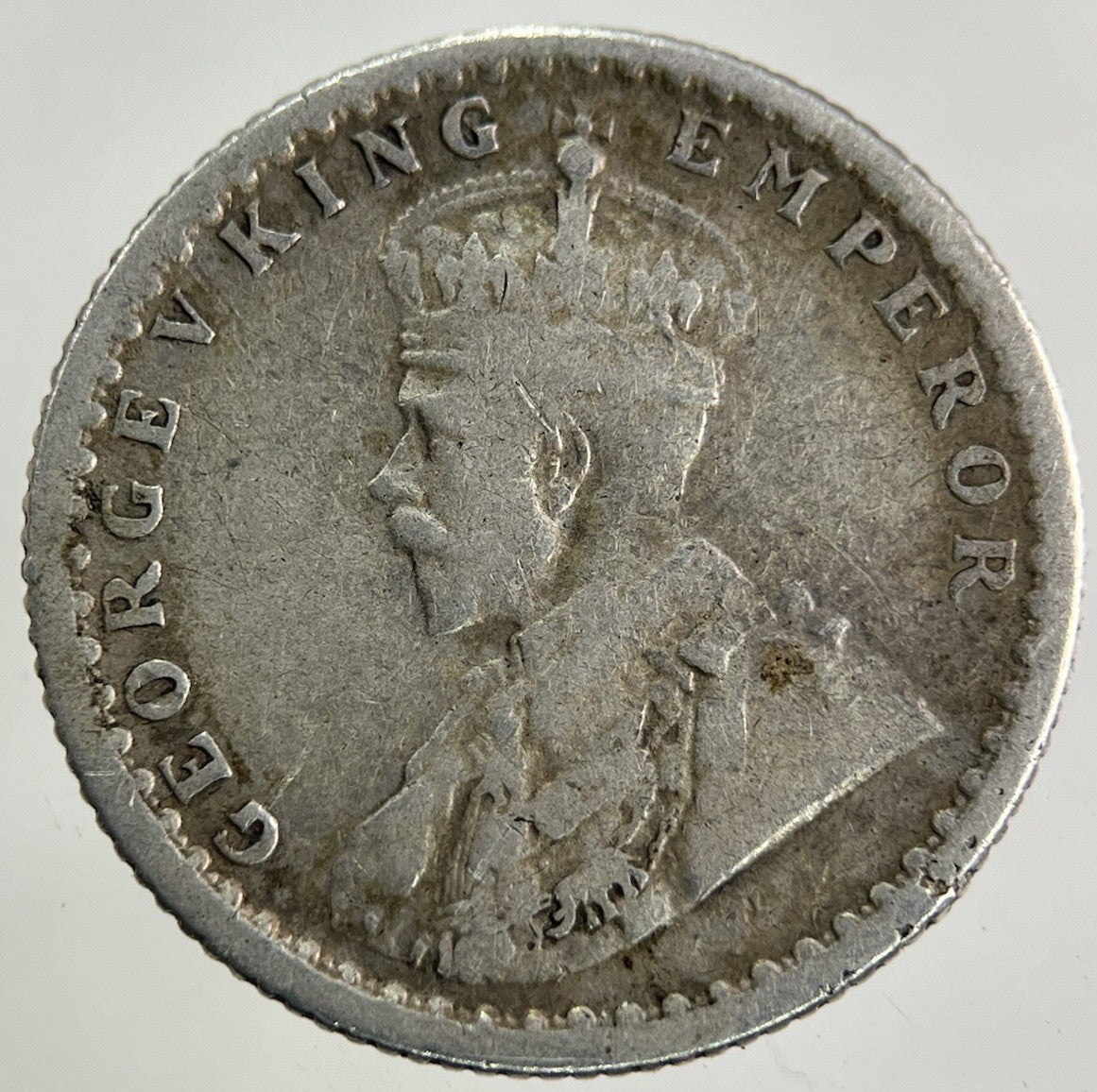1912 India 1/4 Quarter Rupee Silver Coin | Fine Collectable Grade