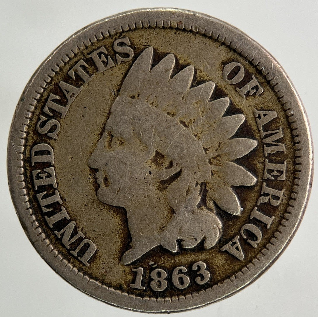 1863 US USA One Cent Coin | Collectable Grade