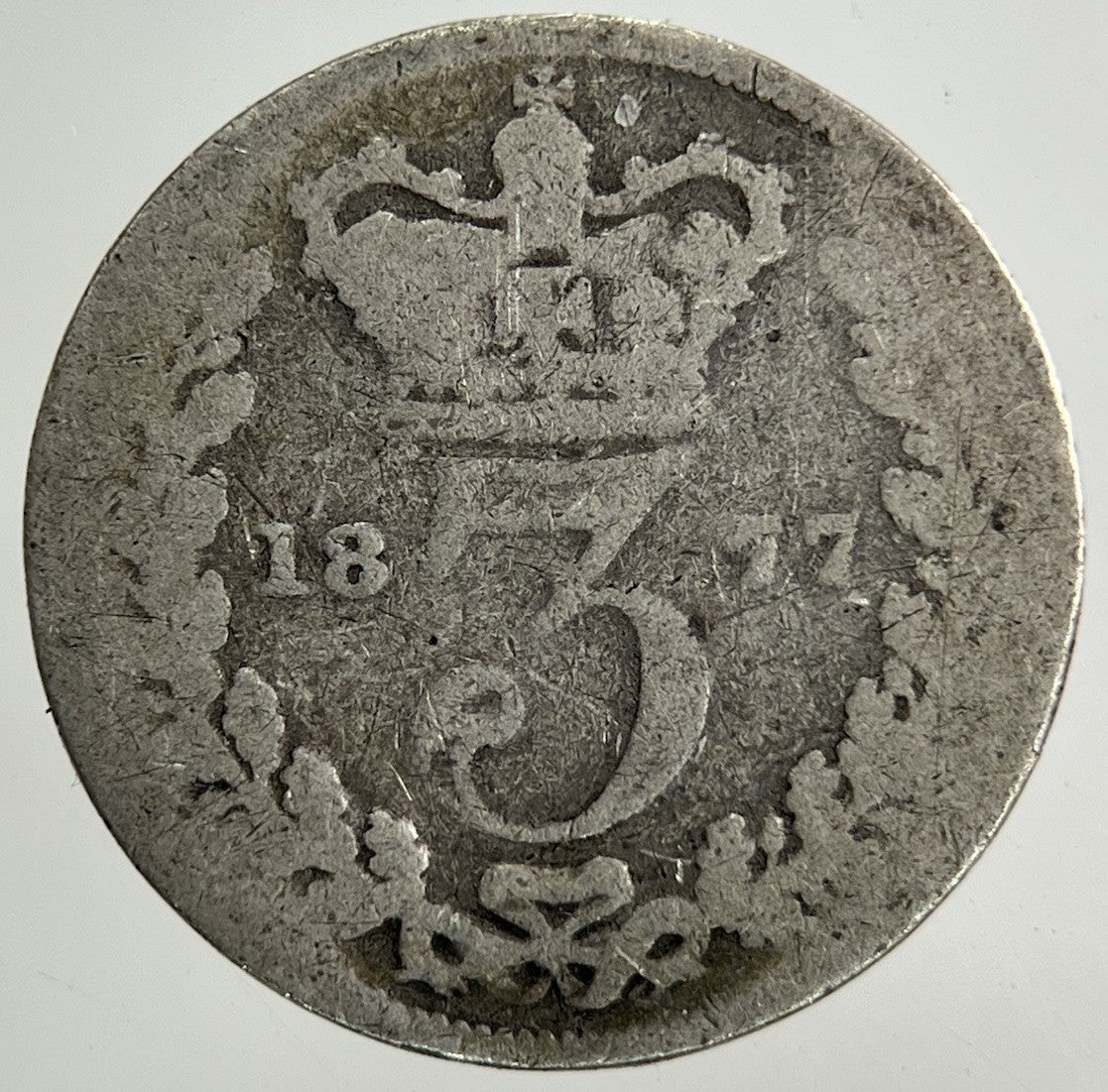 1877 Victoria Threepence Silver Coin | Collectable Grade