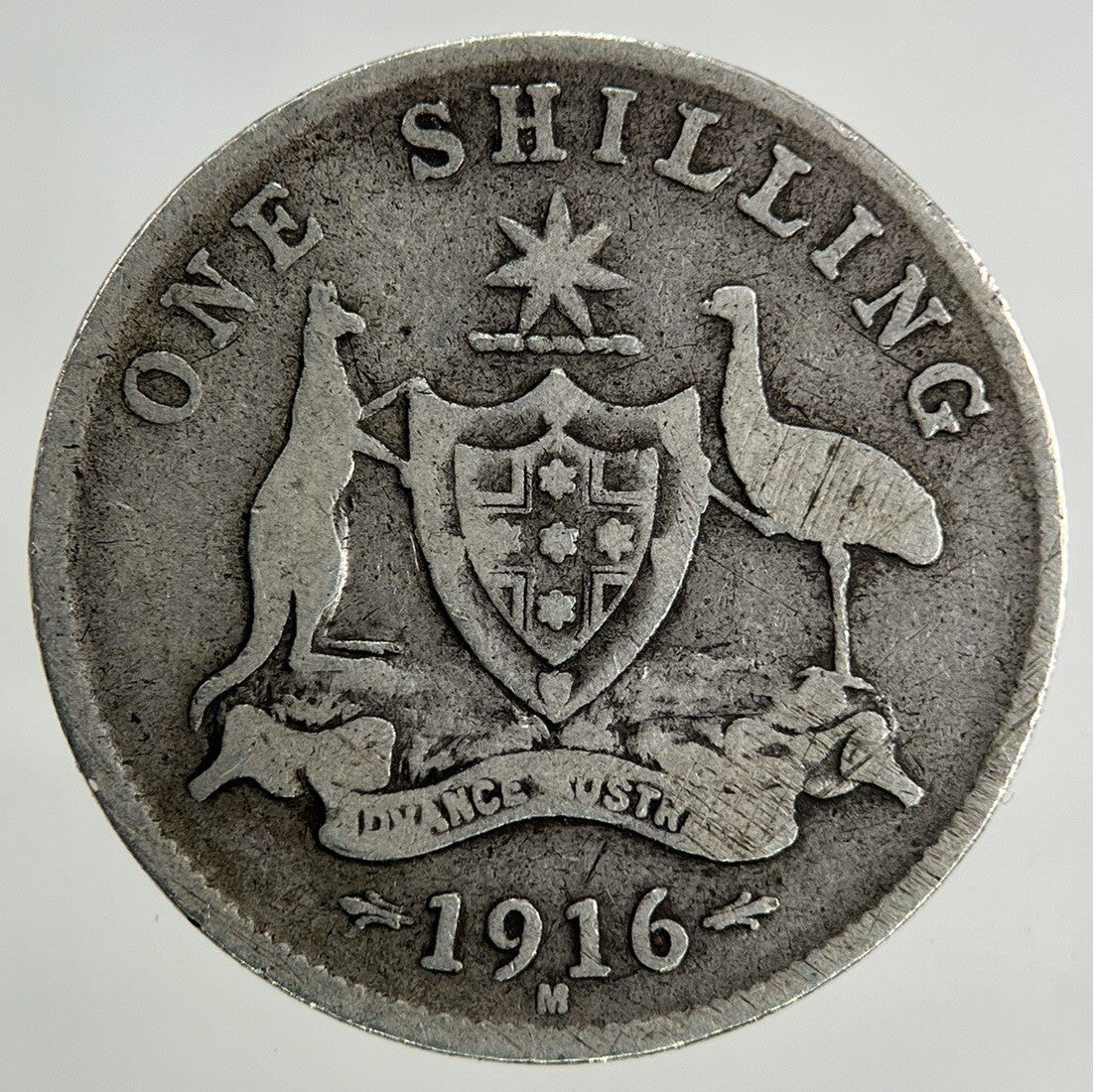 1916 - M Australia One Shilling Silver Coin | Collectable Grade