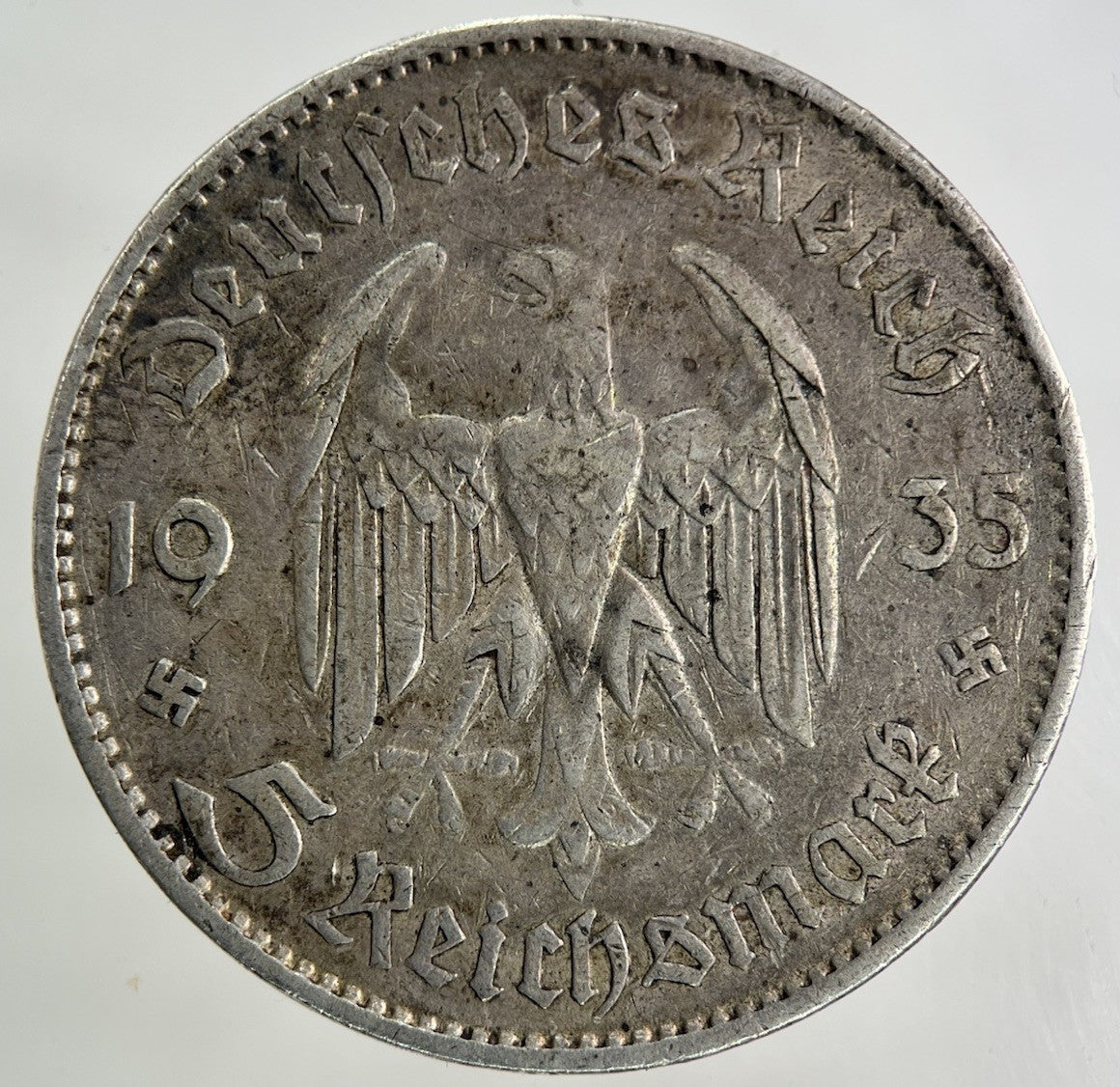 1935 Germany 5 Mark Silver Coin | Fine Collectable Grade
