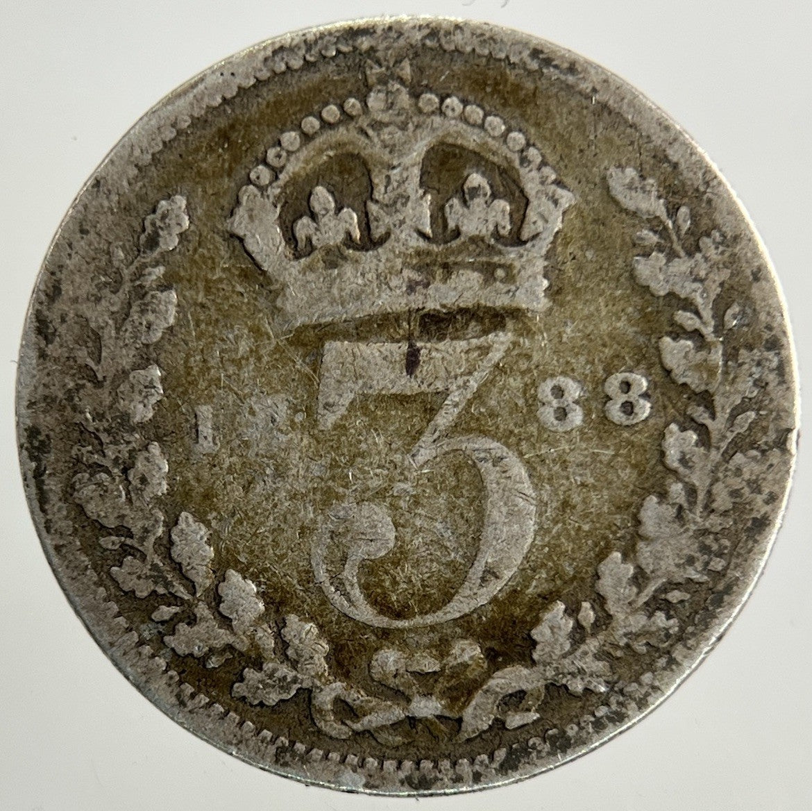 1888 Victoria Threepence Silver Coin | Collectable Grade