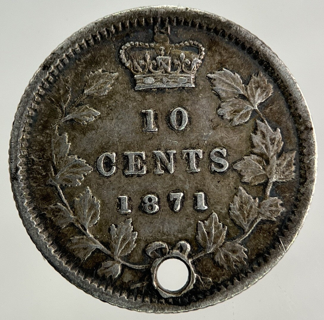 1871 Canada 10 Cents Silver Coin | Very High Grade