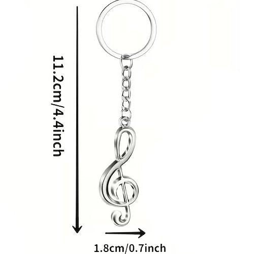 Mini Metal Music Note Keyring Premium Keychain Gift UK