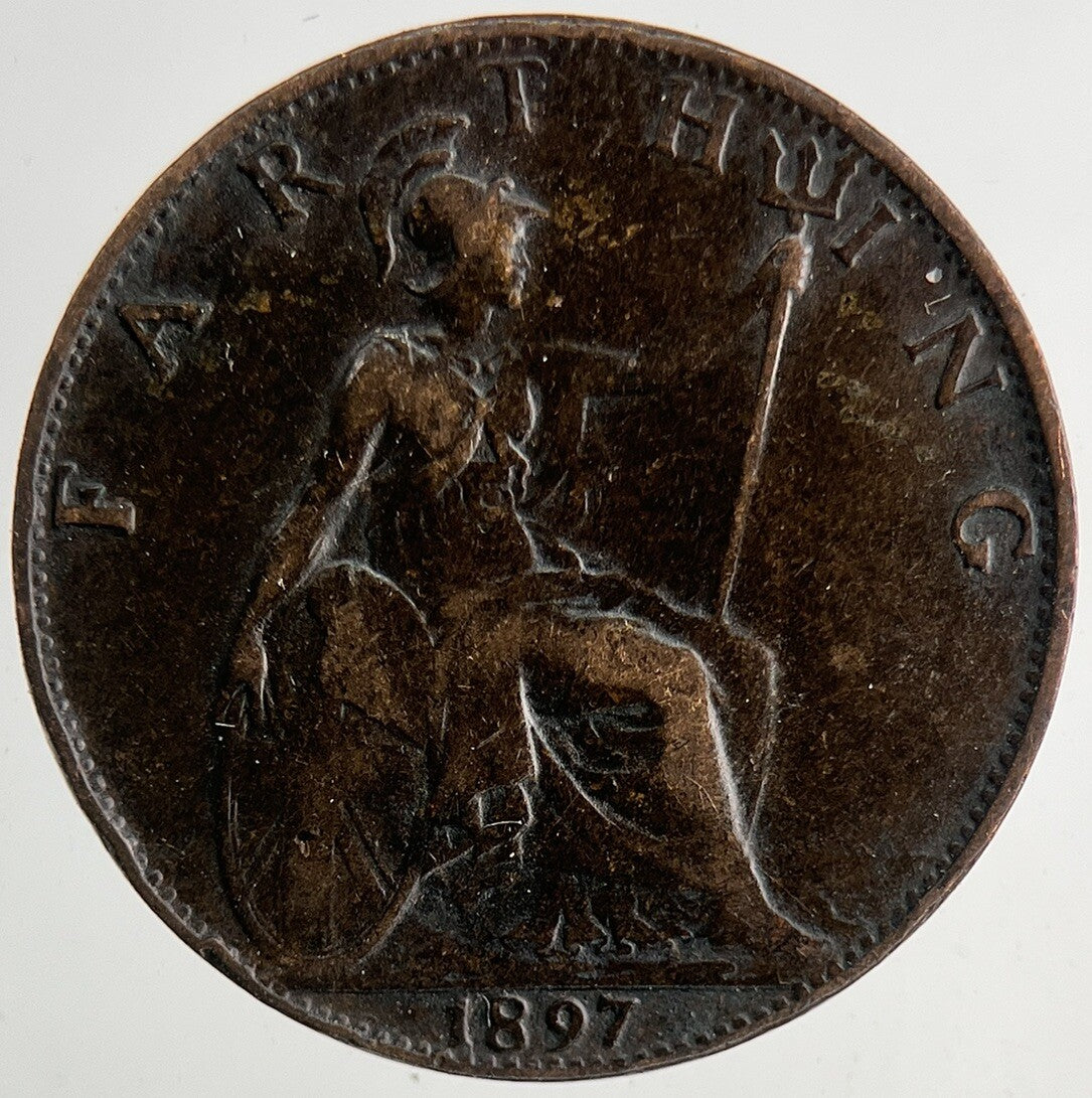 1897 Victoria Farthing Coin | Fine Collectable Grade | a9207
