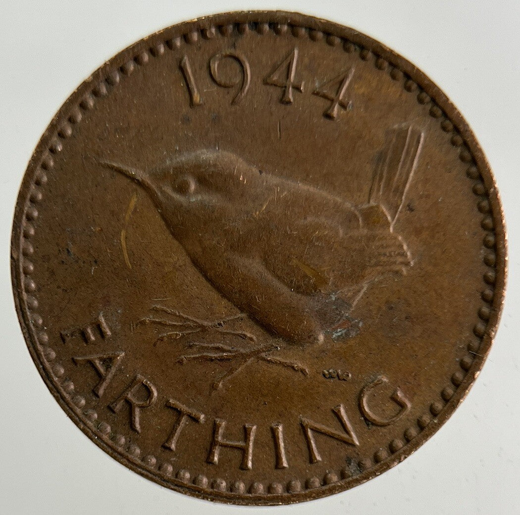 1944 George VI Wren Farthing Coin | Fine Collectable Grade