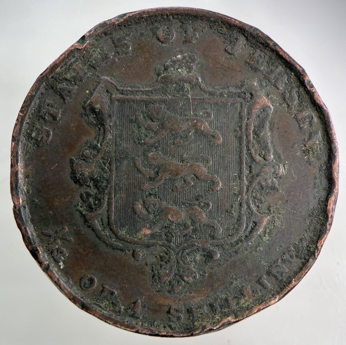 1861 Jersey 1/13 One Thirteenth Of A Shilling Coin | Fine Collectable Grade