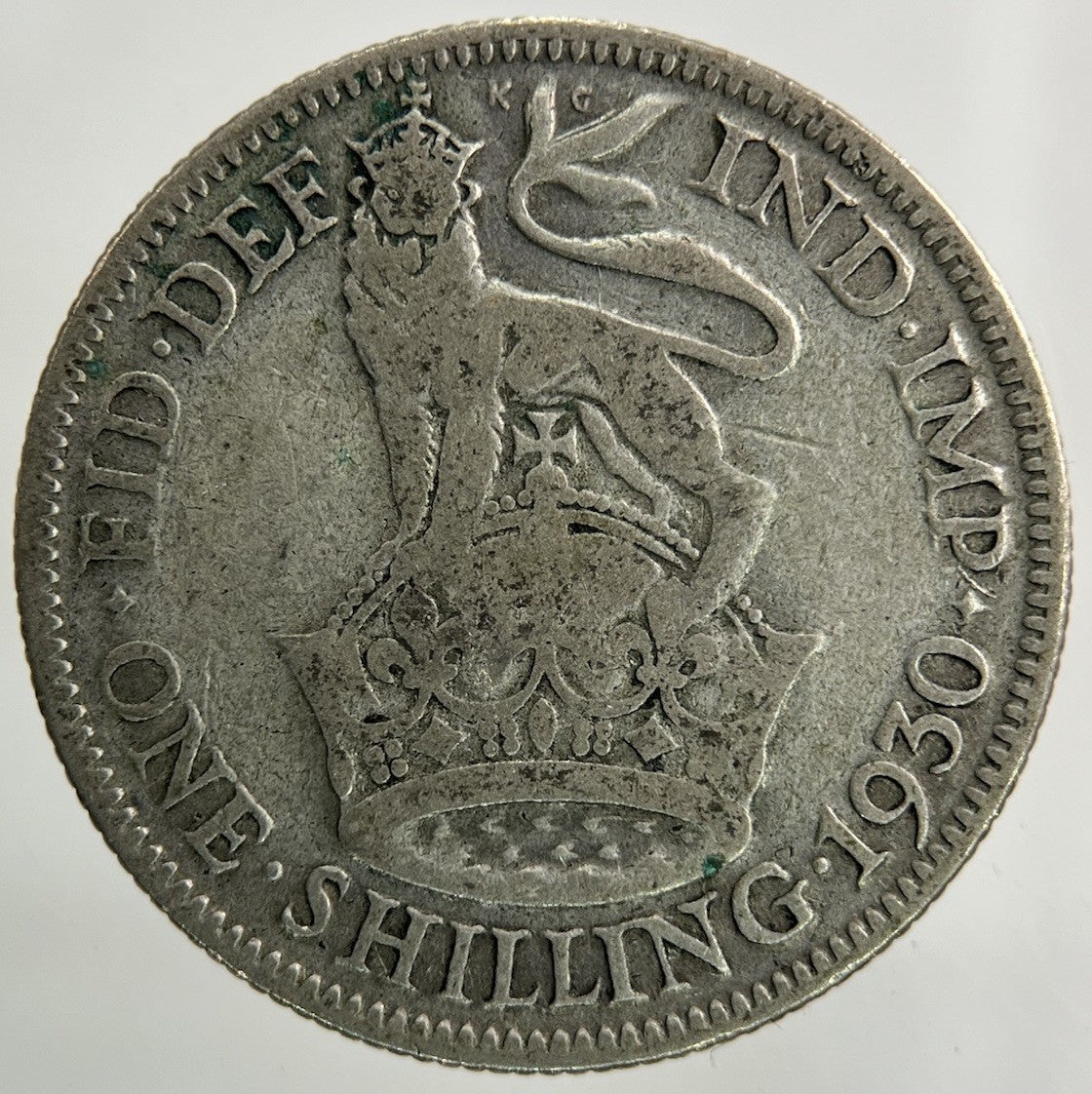 1930 George V Shilling Silver Coin | Fair Grade