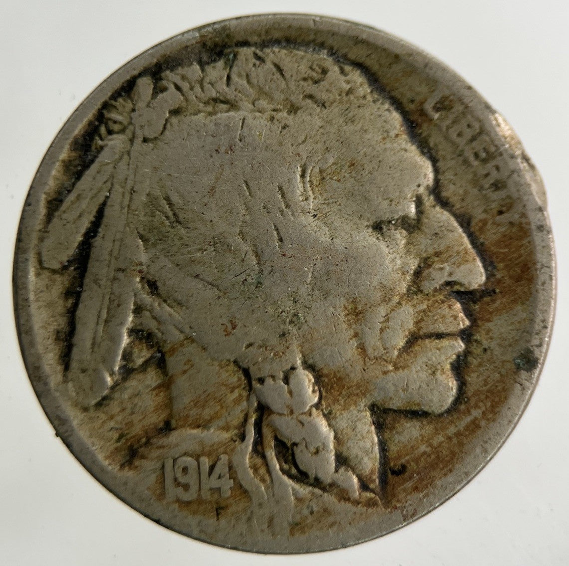 1914 US USA Buffalo Nickel 5 Cents Coin | Fine Collectable Grade