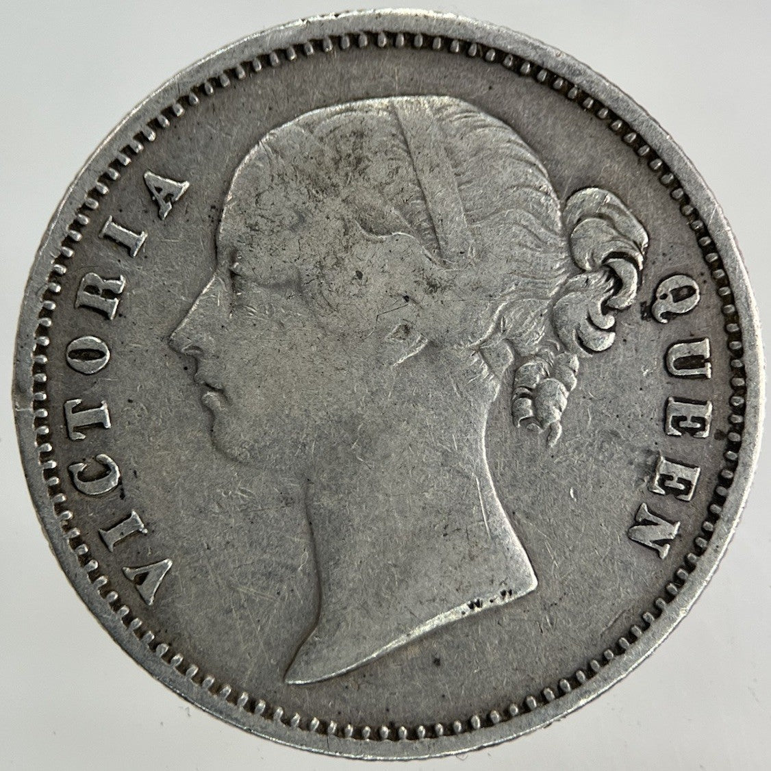 1840 India 1/2 Half Rupee Silver Coin | Fine Collectable Grade