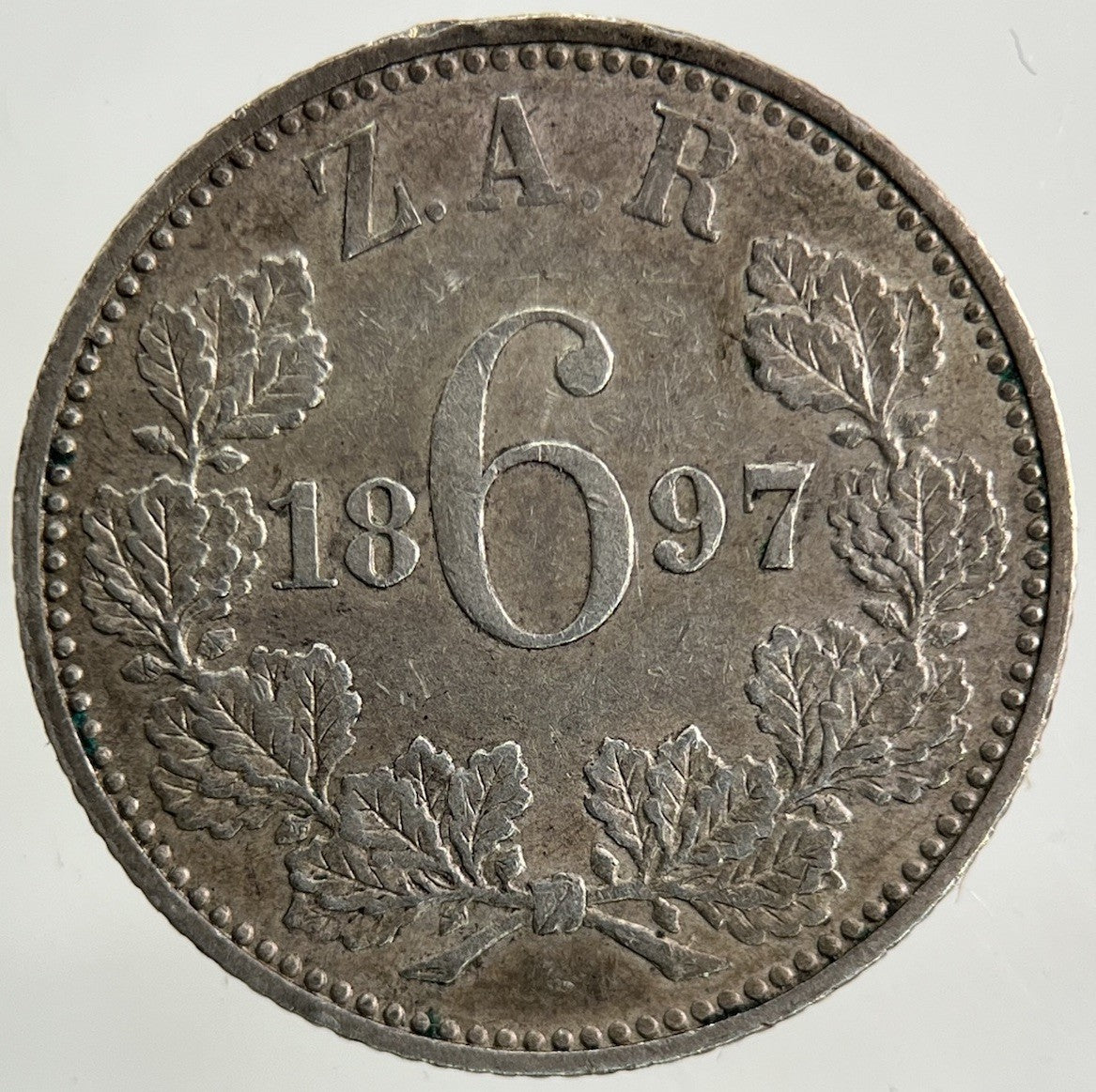 1897 South Africa Sixpence Silver Coin | Very High Grade