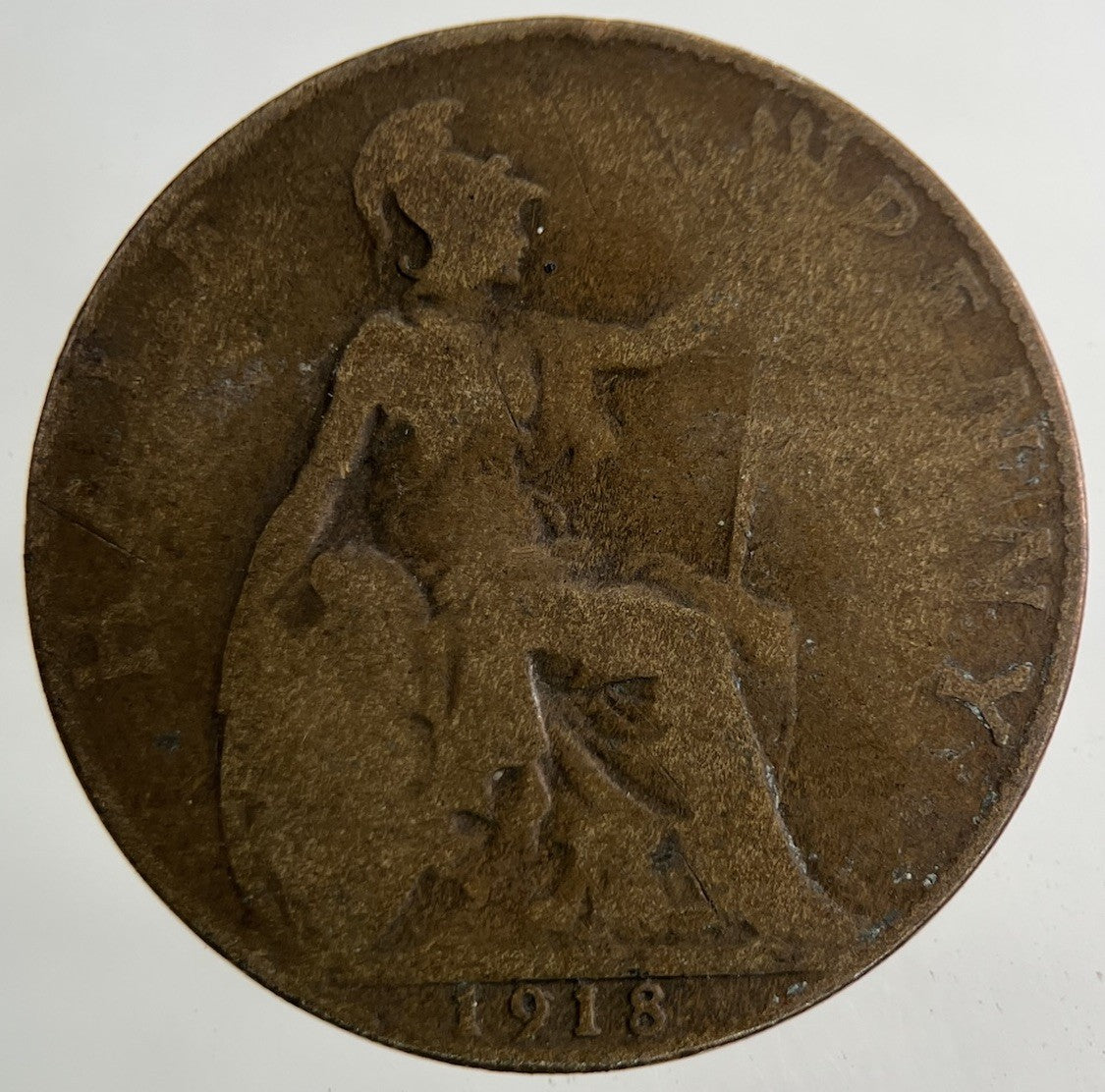 1918 George V Half - Penny Coin | Fair Grade