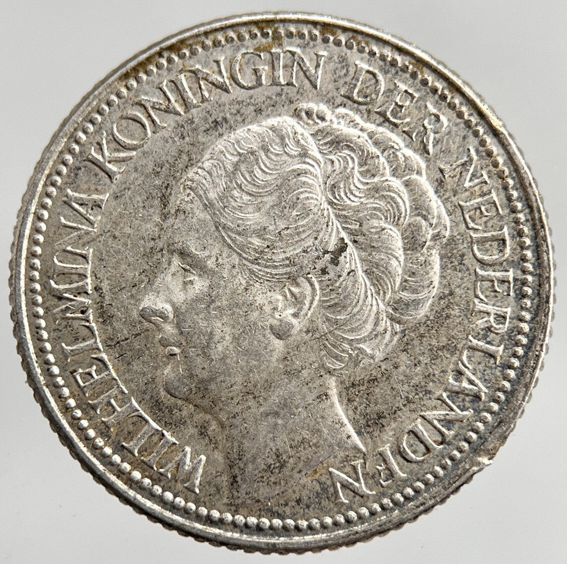 1941 Netherlands 25 Cents Silver Coin | Very Fine Grade