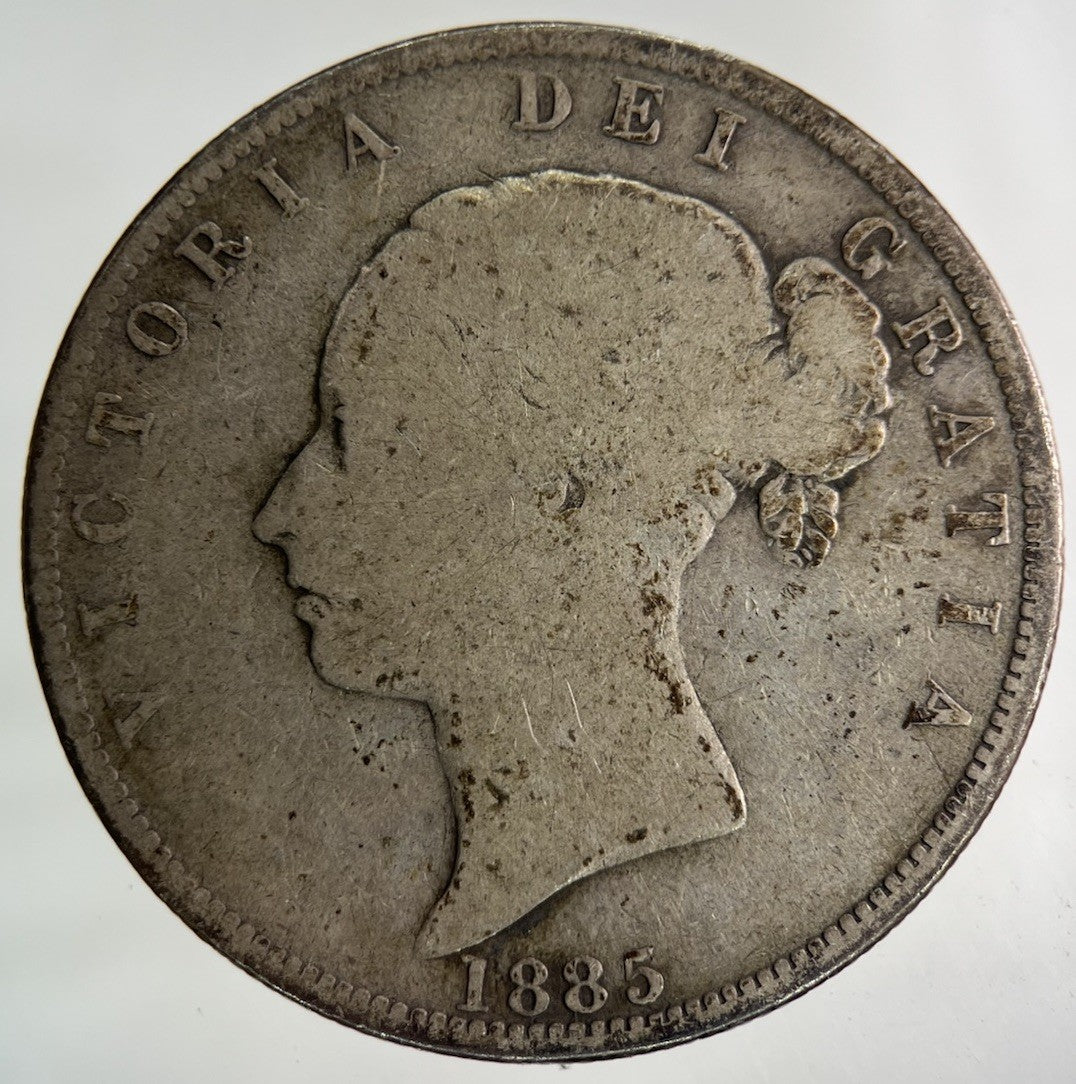 1885 Victoria Half - Crown Silver Coin | Fine Collectable Grade