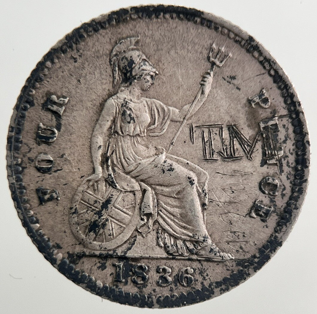 1836 William IV Four - Pence Groat Silver Coin | Very High Grade