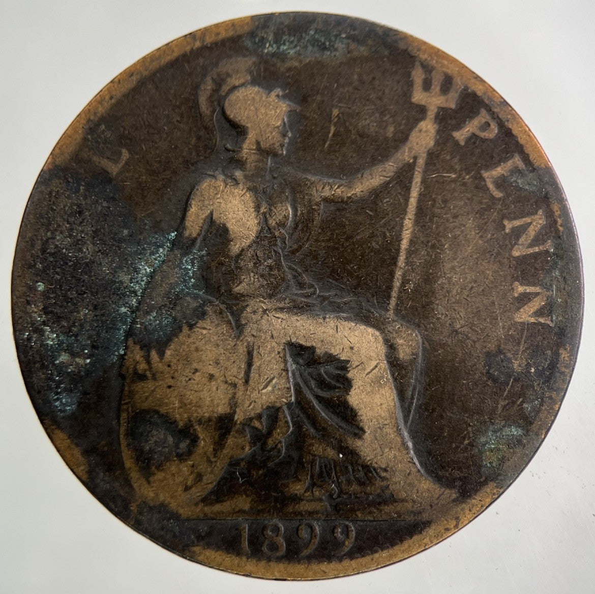 1899 Victoria One Penny Coin | Fair Grade