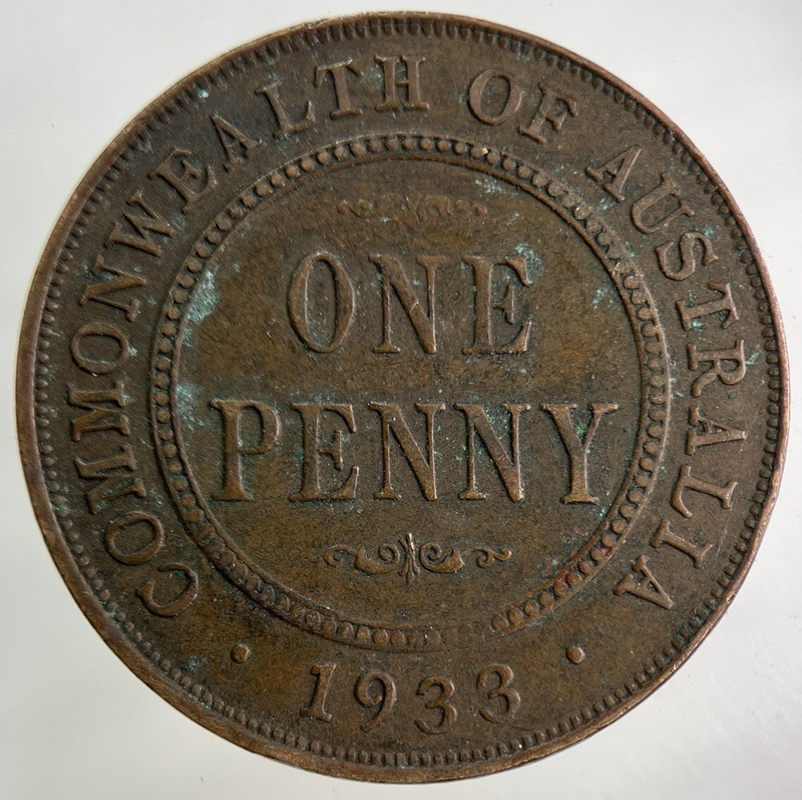 1933 Australia One Penny Coin | Fine Collectable Grade