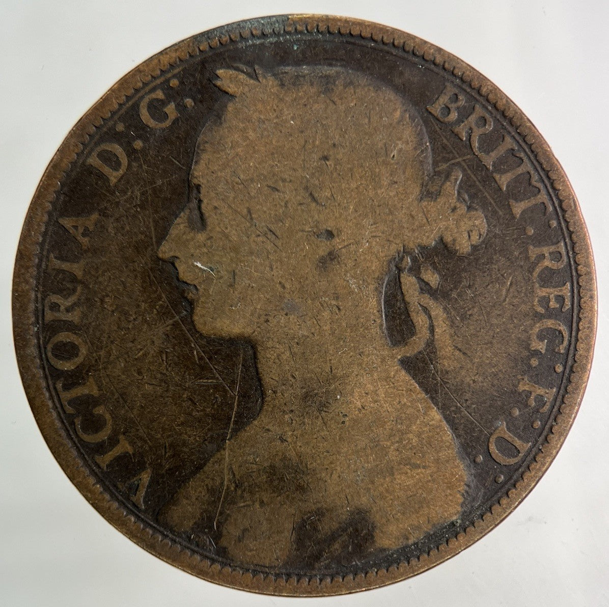 1892 Victoria One Penny Coin | Collectable Grade