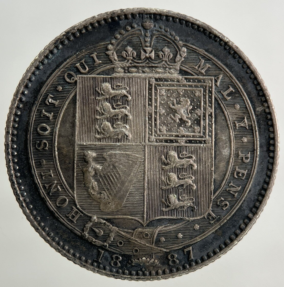 1887 Victoria One Shilling Silver Coin | Fine Collectable Grade