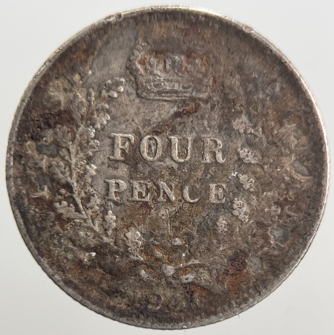 1941 Belize New Guiana Four - Pence Silver Coin | Collectable Grade