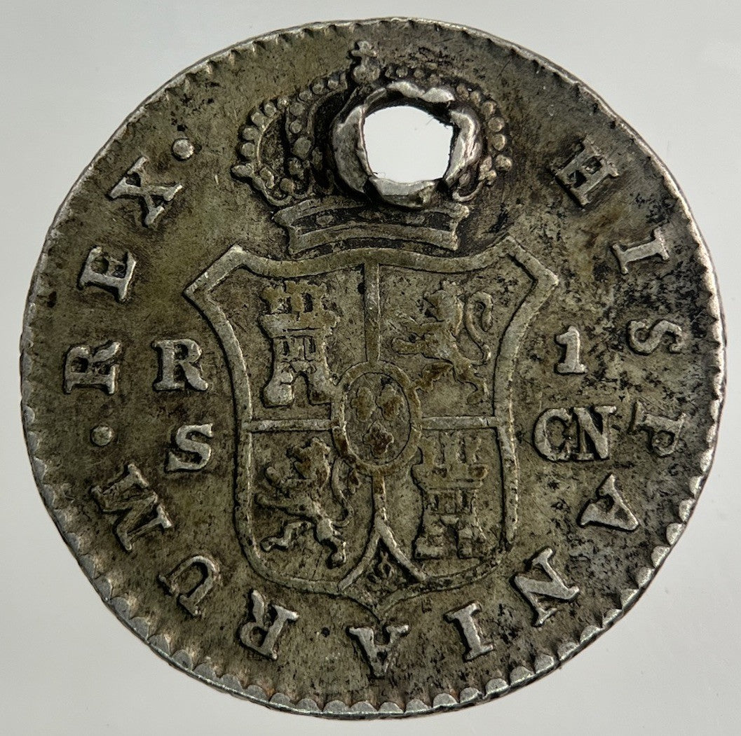 1796 Spain 1 Real Silver Coin | Fine Collectable Grade