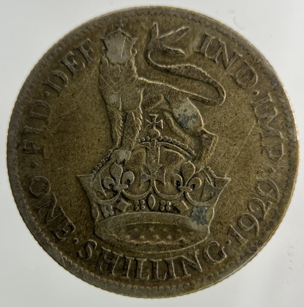 1929 George V Shilling Silver Coin | Fair Grade