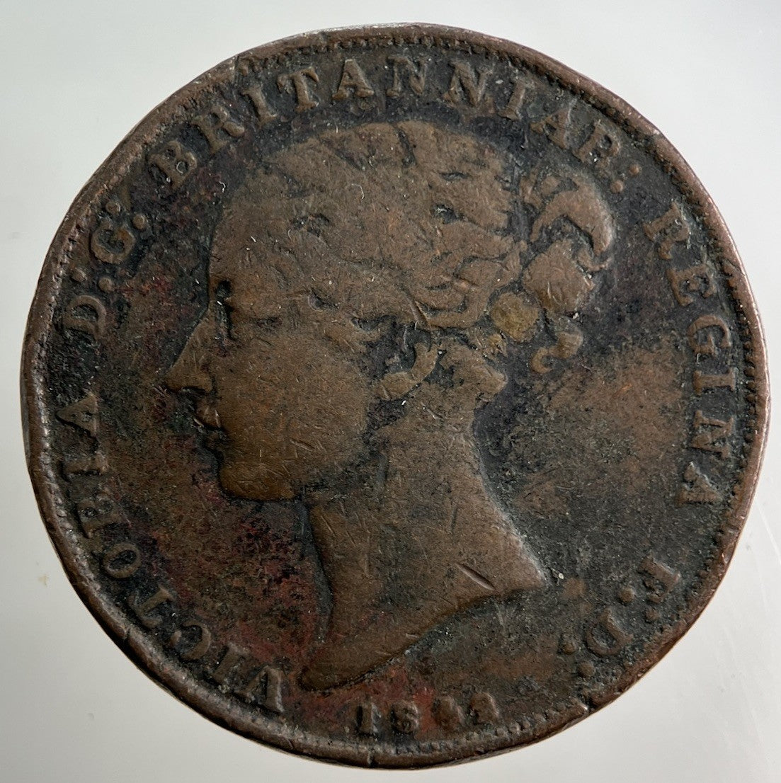 1842 Gibraltar 2 Two Quarts Coin | Fine Collectable Grade