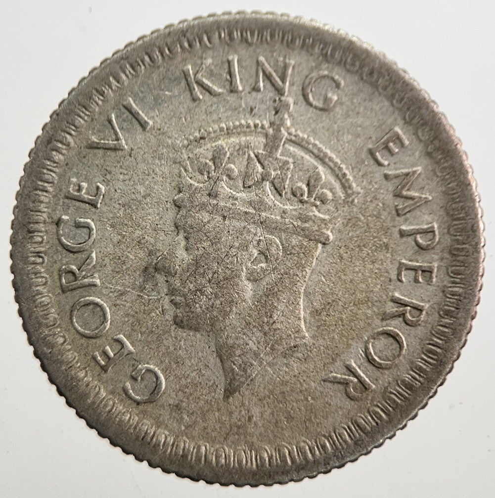 1943 India 1/4 Quarter Rupee Silver Coin | Collectable Grade | a7671