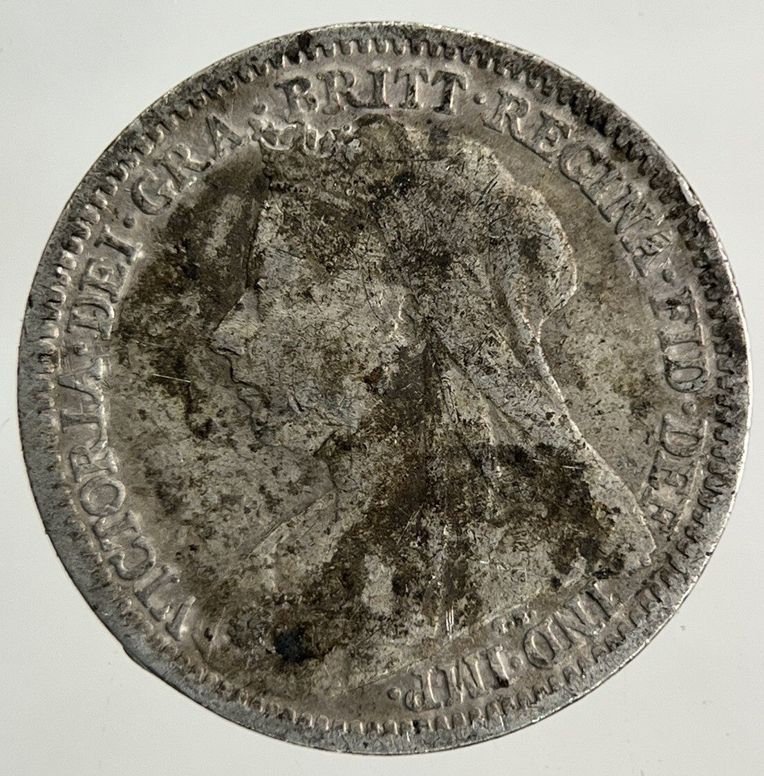 1900 Victoria Threepence Silver Coin | Fine Collectable Grade