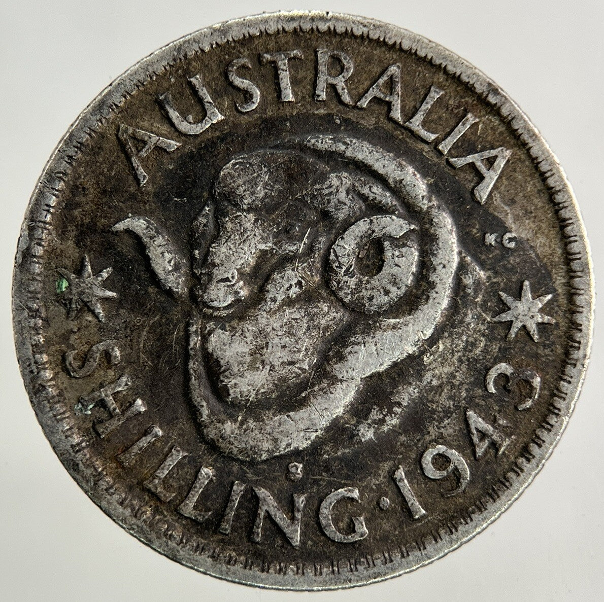1943 - S Australia One Shilling Silver Coin | Fine Collectable Grade