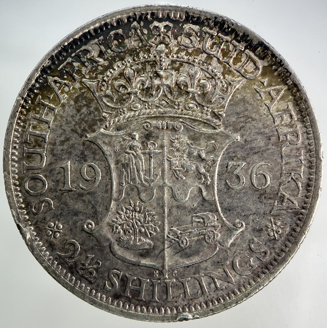 1936 South Africa Half - Crown Silver Coin | Very High Grade