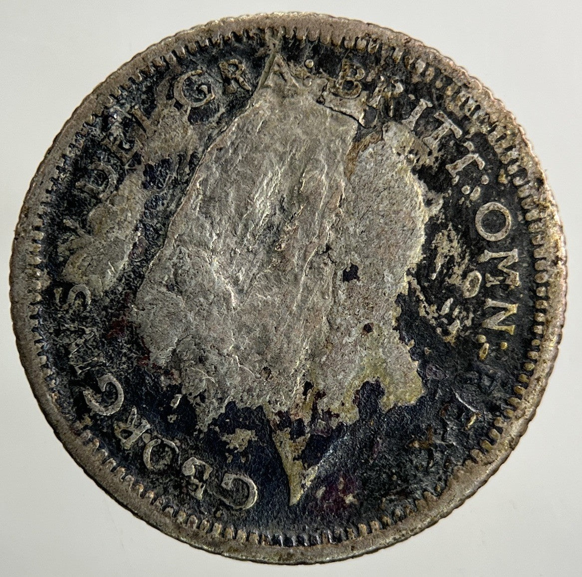 1926 George V Sixpence Silver Coin | Worn Grade