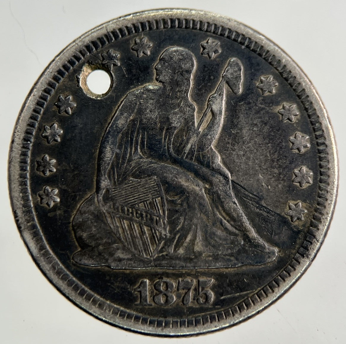 1875 US USA Quarter Dollar Silver Coin | Very High Grade