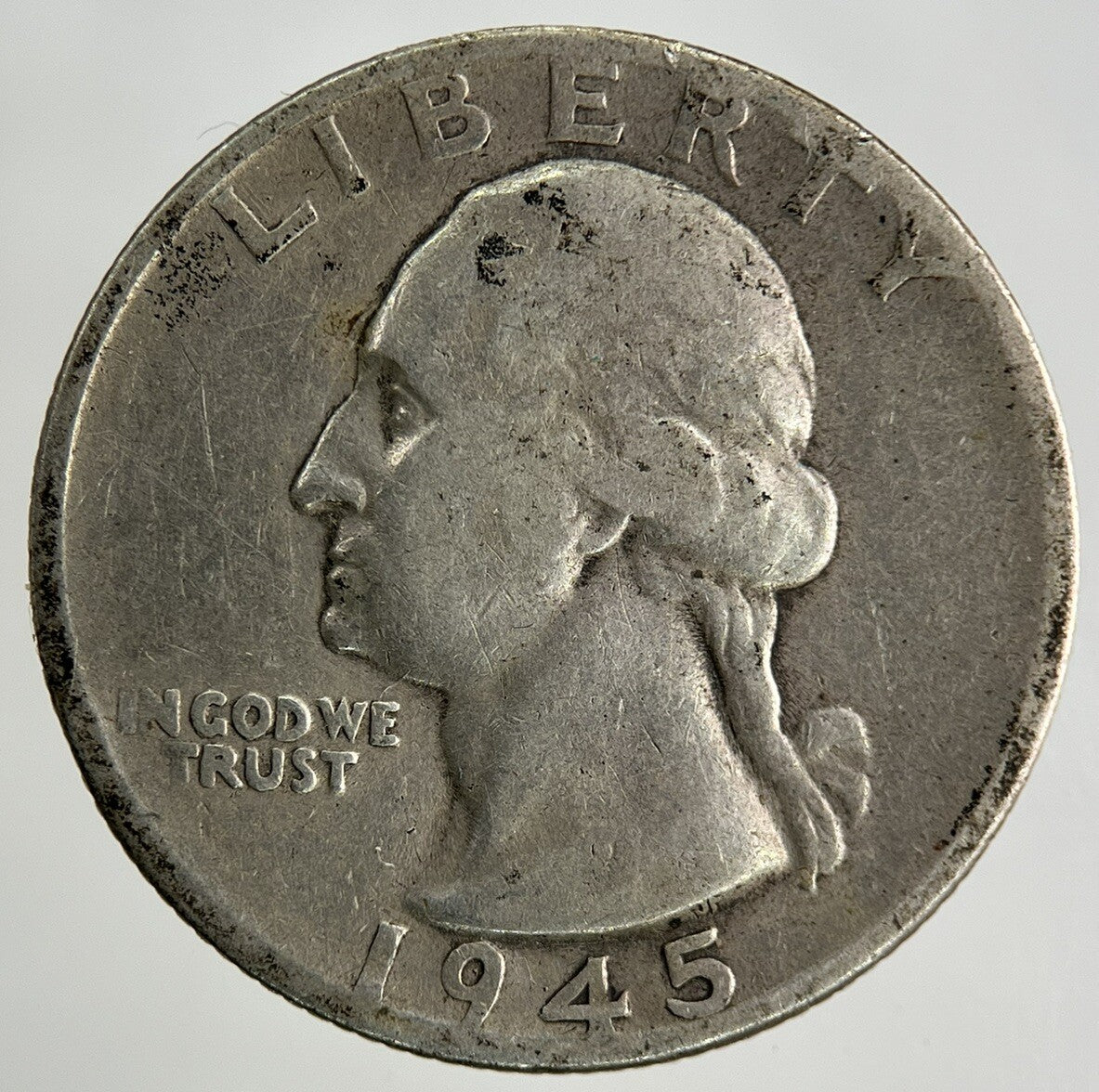 1945 - S US USA Quarter Dollar Silver Coin | Fine Collectable Grade