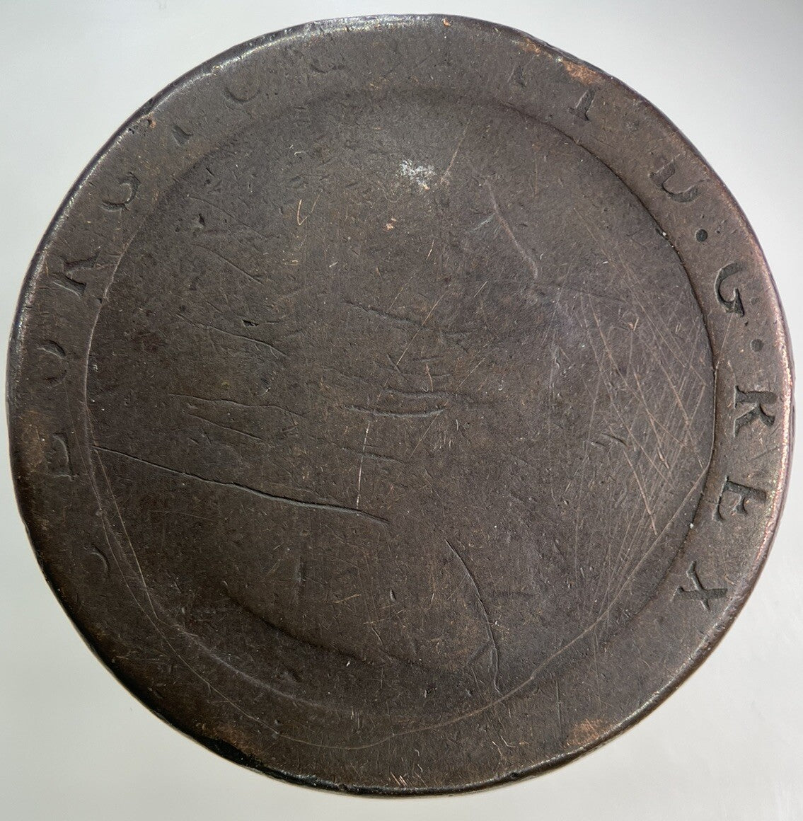 1797 George III 3rd Cartwheel One Penny Coin | Fair Grade