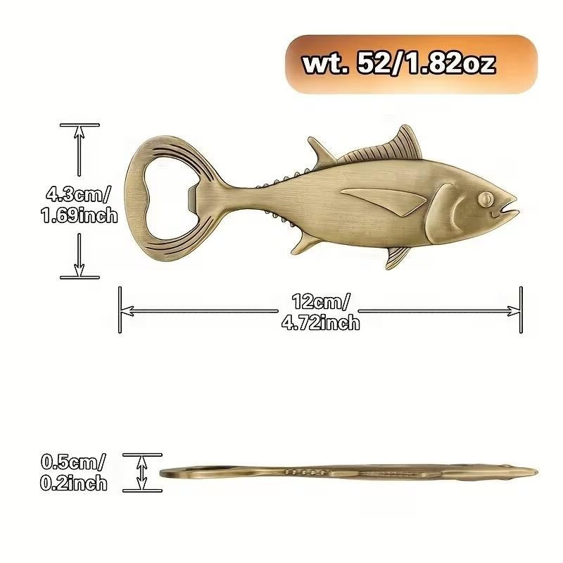 Metal Brass Tuna Fish Fishing Bottle Opener Premium Gift UK