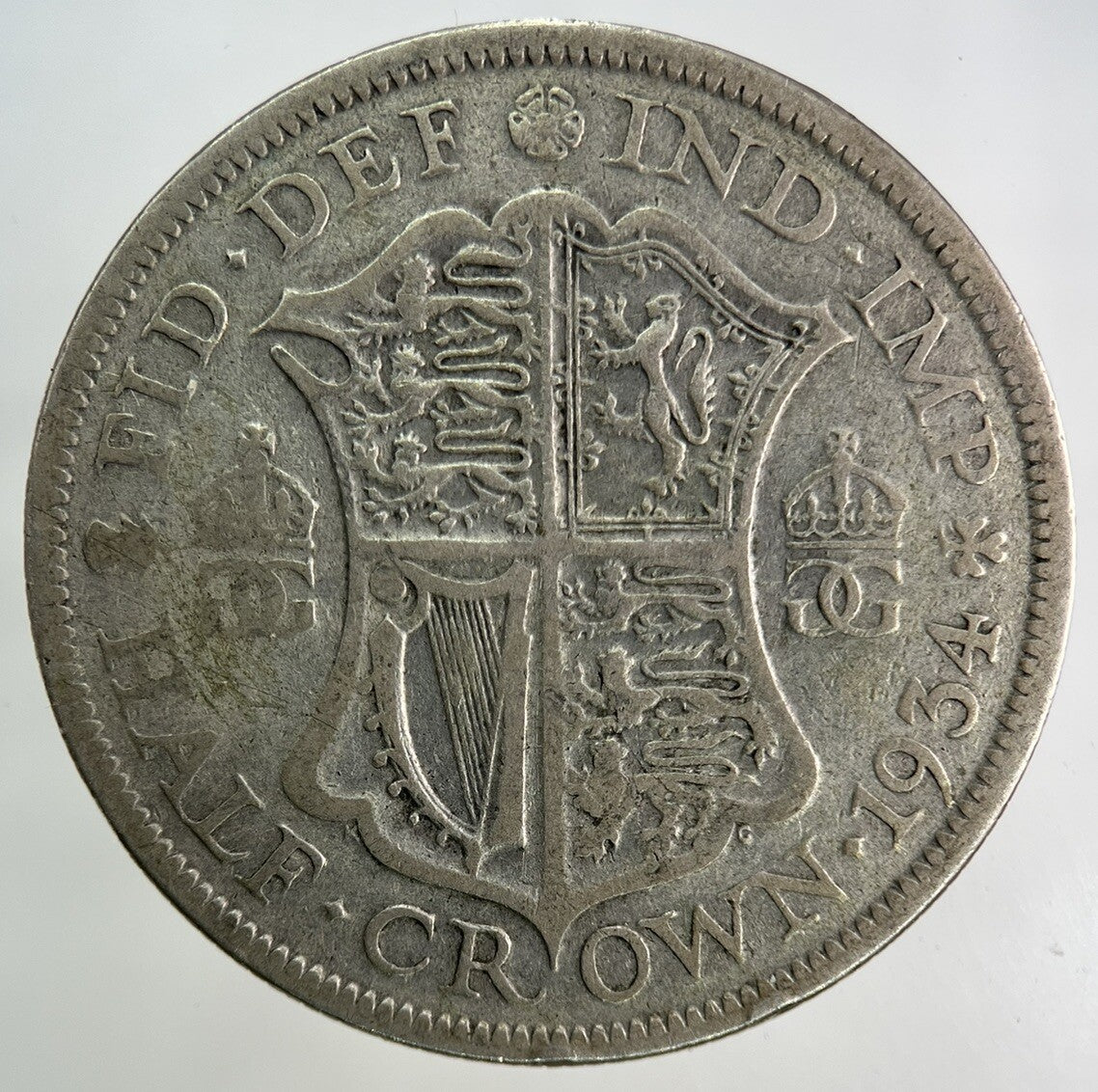 1934 George V Half - Crown Silver Coin | Collectable Grade