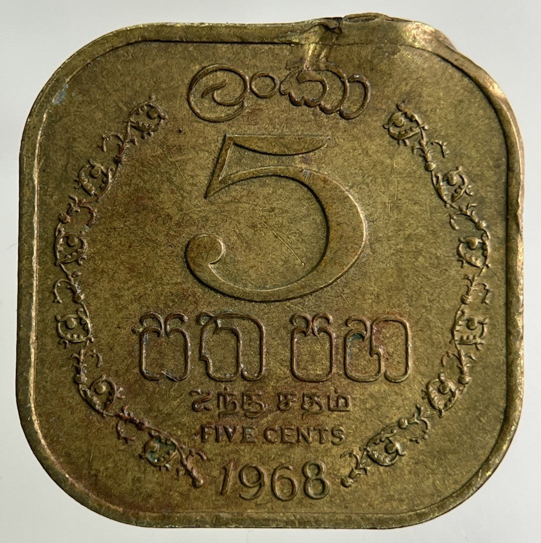 1968 Ceylon Sri Lanka 5 Cents Coin | Collectable Grade