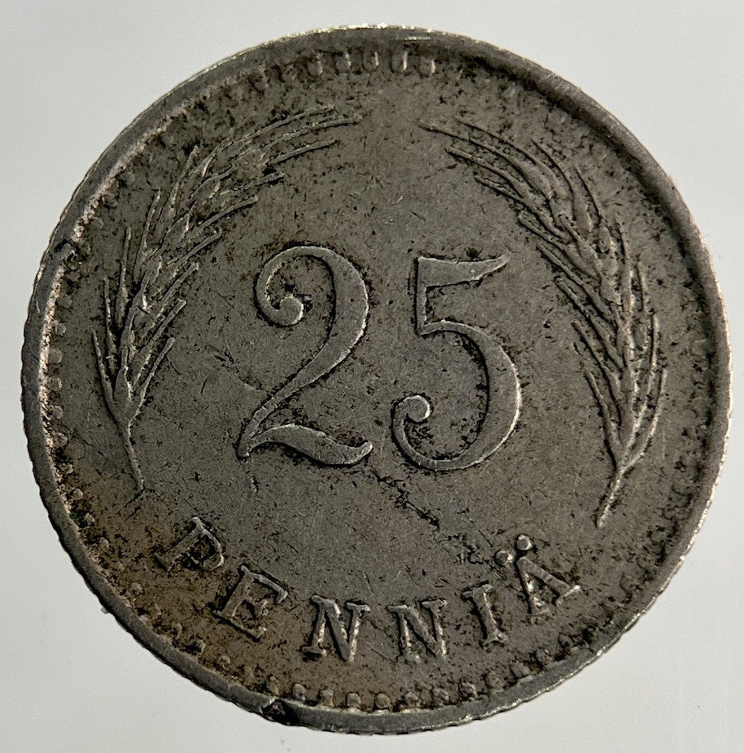 1937 Finland 25 Pennia Coin | Fine Collectable Grade