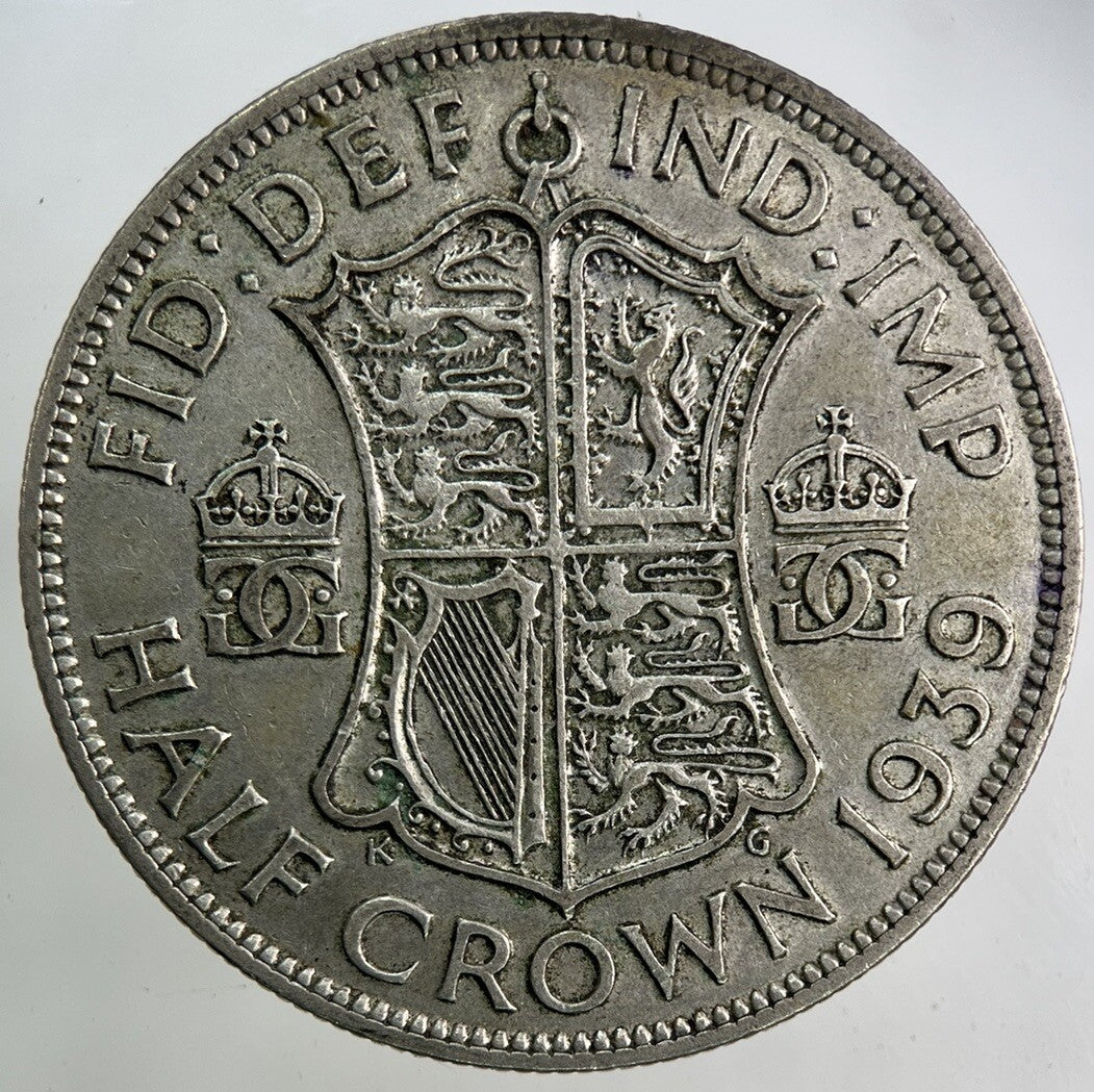 1939 George VI Half - Crown Silver Coin | Fine Collectable Grade