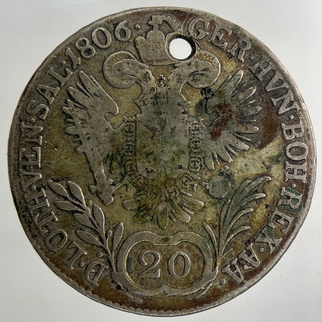 1806 Austria 20 Kreuzer Silver Coin | Collectable Grade