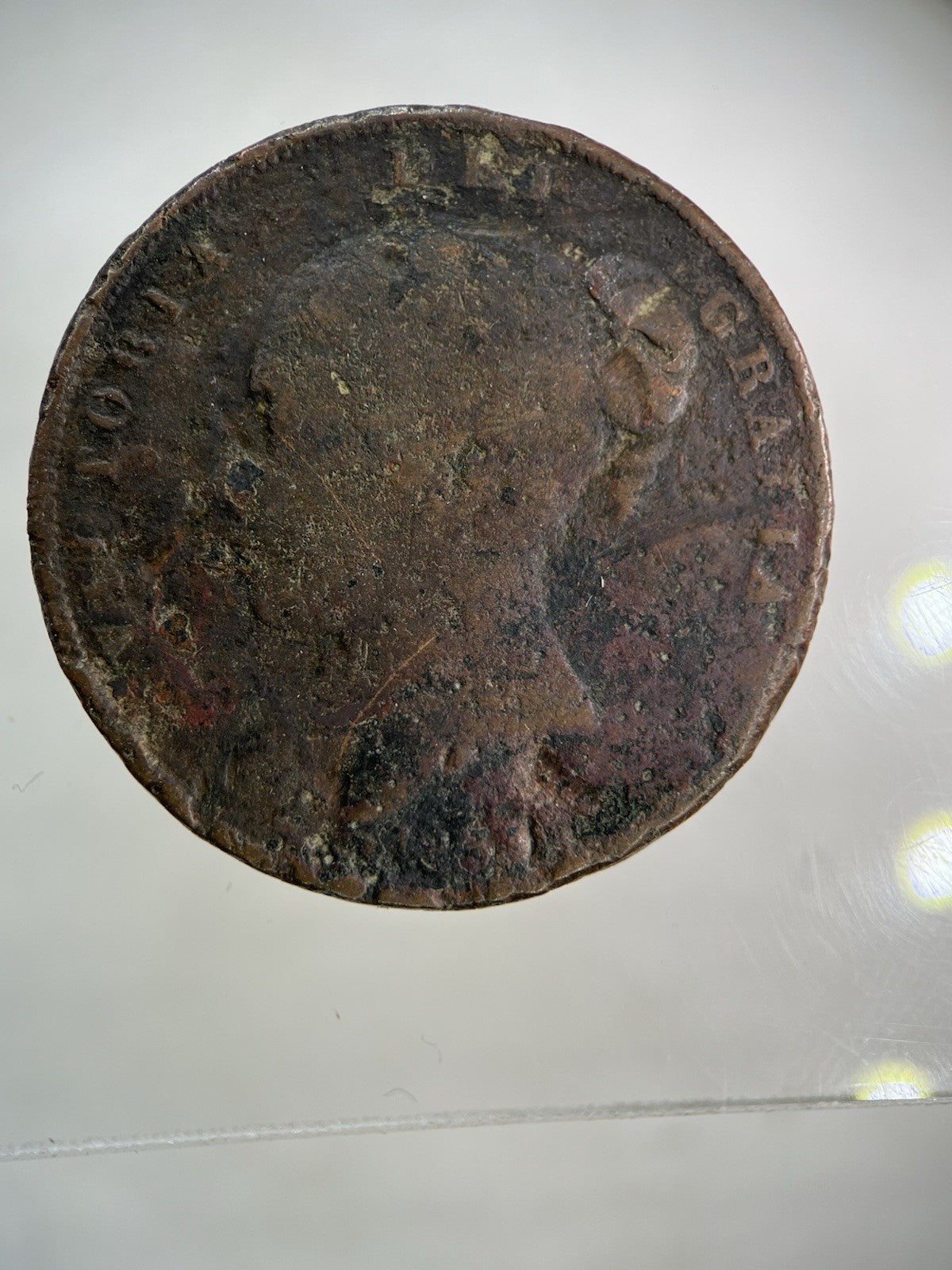 1855 Victoria One Penny Coin | Fair Grade