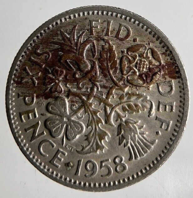 1958 Elizabeth II 2nd Sixpence Coin | Fine Collectable Grade