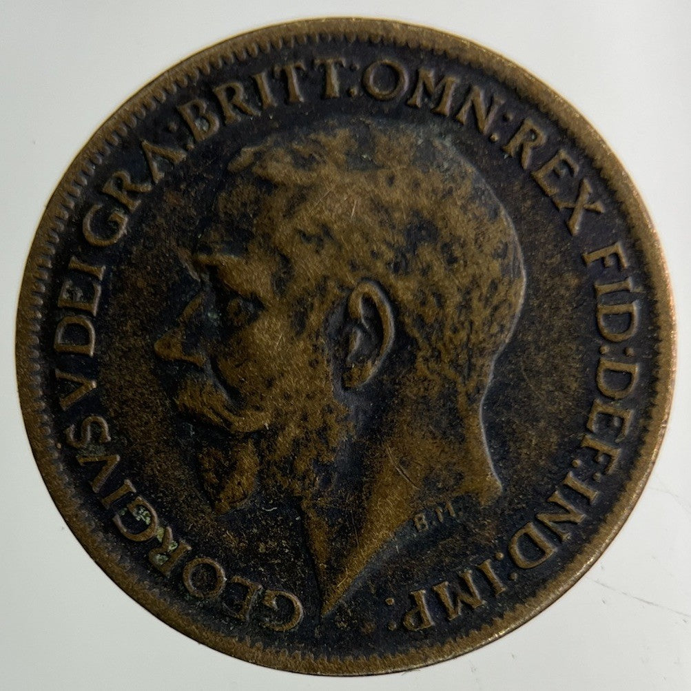 1917 George V Farthing Coin | Fine Collectable Grade