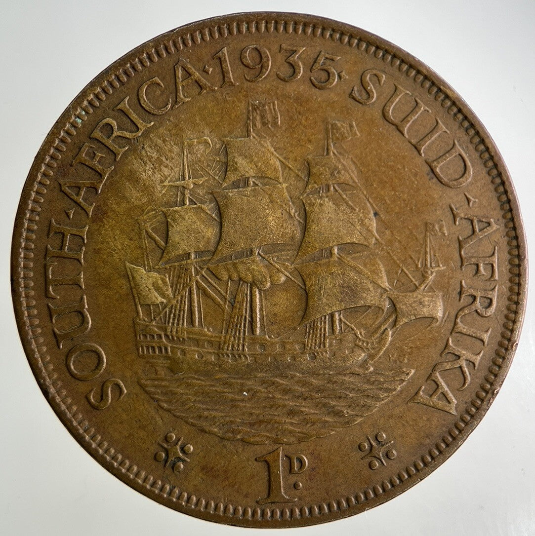 1935 South Africa One Penny Coin | Fine Collectable Grade